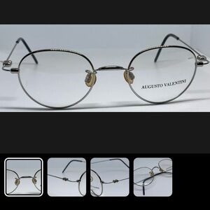 Augusto Valentino round silver eyeglasses